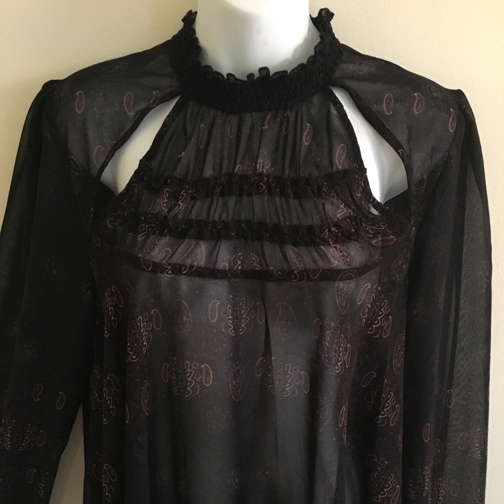 NEW Free People paisley black tunic - medium